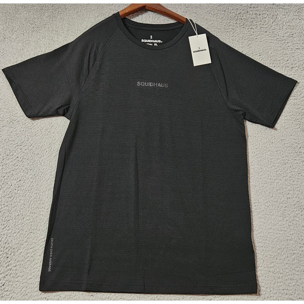 Squidhaus T‎ Shirt Men's Size XL Black Short Sleeve Performance Gym Active NWT